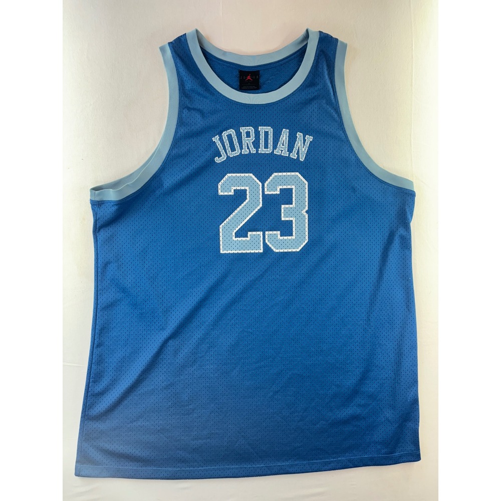Jordan Brand 23 Mesh Basketball Jersey Blue Sleeveless Tank Top Womens XL 1X plu
